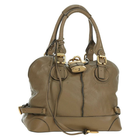 Chloe Paddington 單肩包 皮革 米色 銀色 金色 正品 am11353V