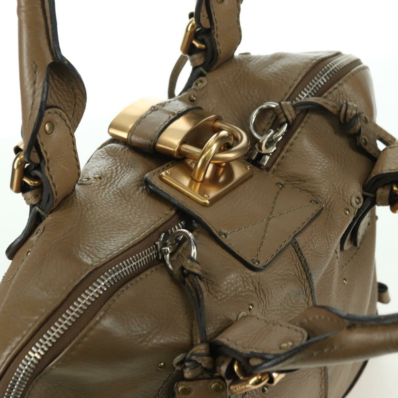【日本直送】Chloe Paddington 單肩包 皮革 米色 銀色 金色 正品 am11353V-6