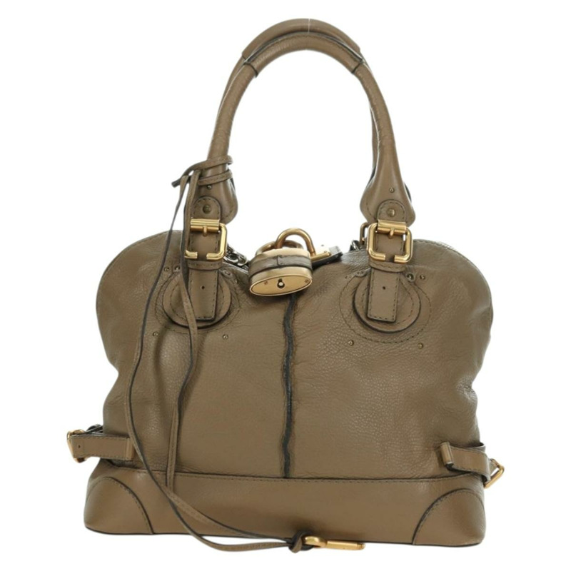 【日本直送】Chloe Paddington 單肩包 皮革 米色 銀色 金色 正品 am11353V-12