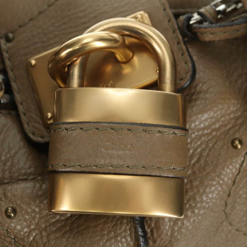 【日本直送】Chloe Paddington 單肩包 皮革 米色 銀色 金色 正品 am11353V-18