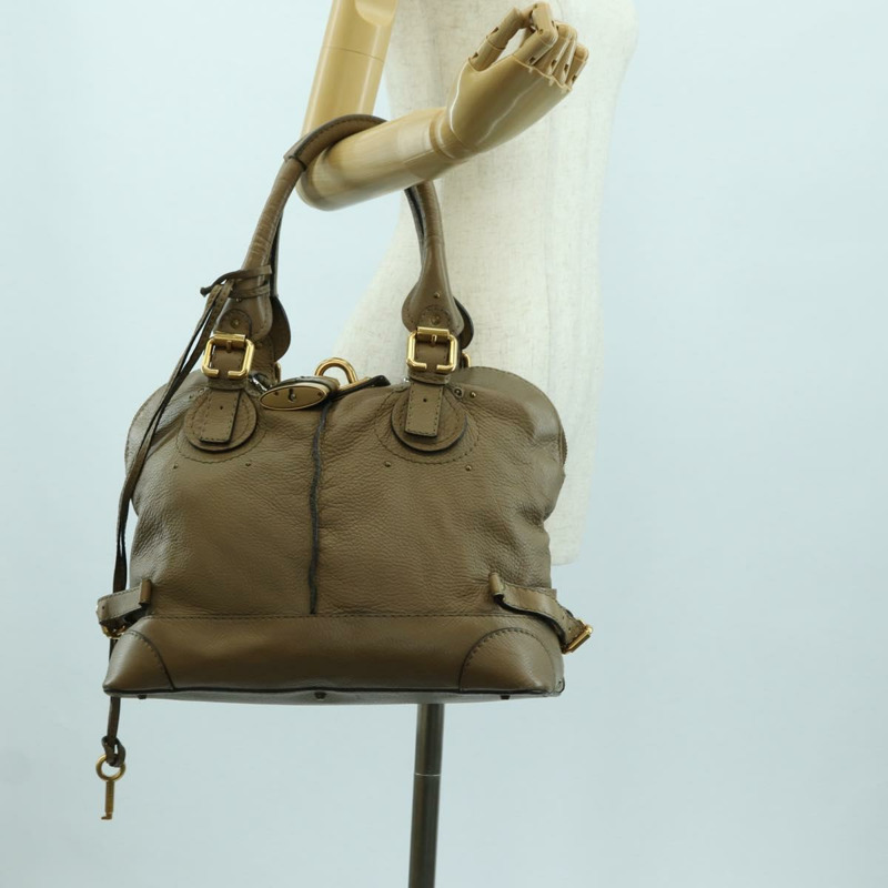 【日本直送】Chloe Paddington 單肩包 皮革 米色 銀色 金色 正品 am11353V-25