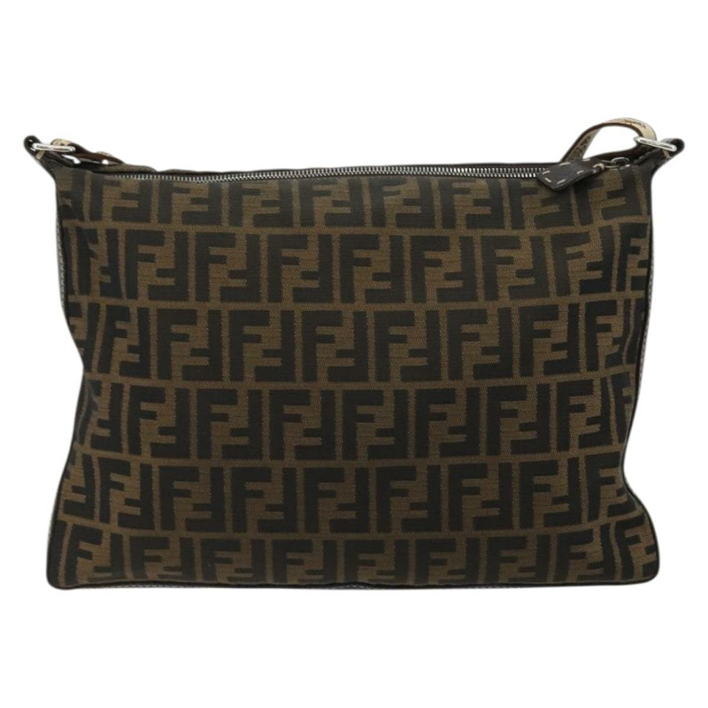 【日本直送】FENDI Zucca帆布Celeria單肩包 黑色棕色 正品 am11350A-1