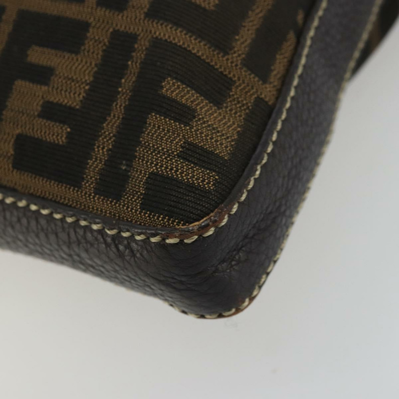 【日本直送】FENDI Zucca帆布Celeria單肩包 黑色棕色 正品 am11350A-7