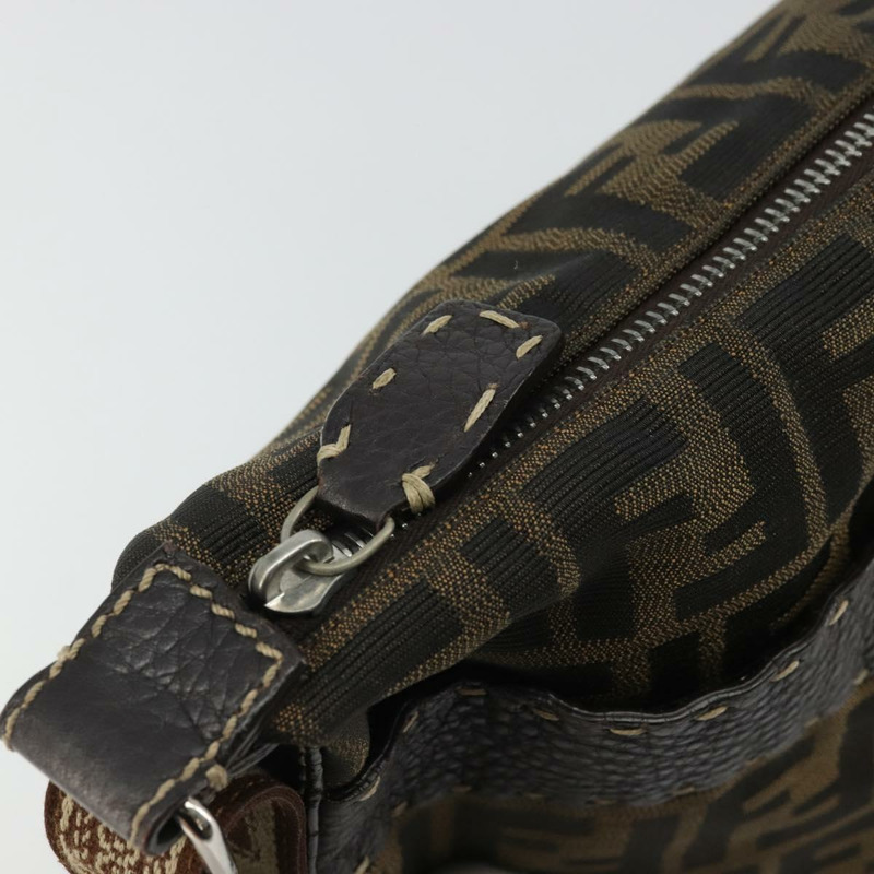 【日本直送】FENDI Zucca帆布Celeria單肩包 黑色棕色 正品 am11350A-8
