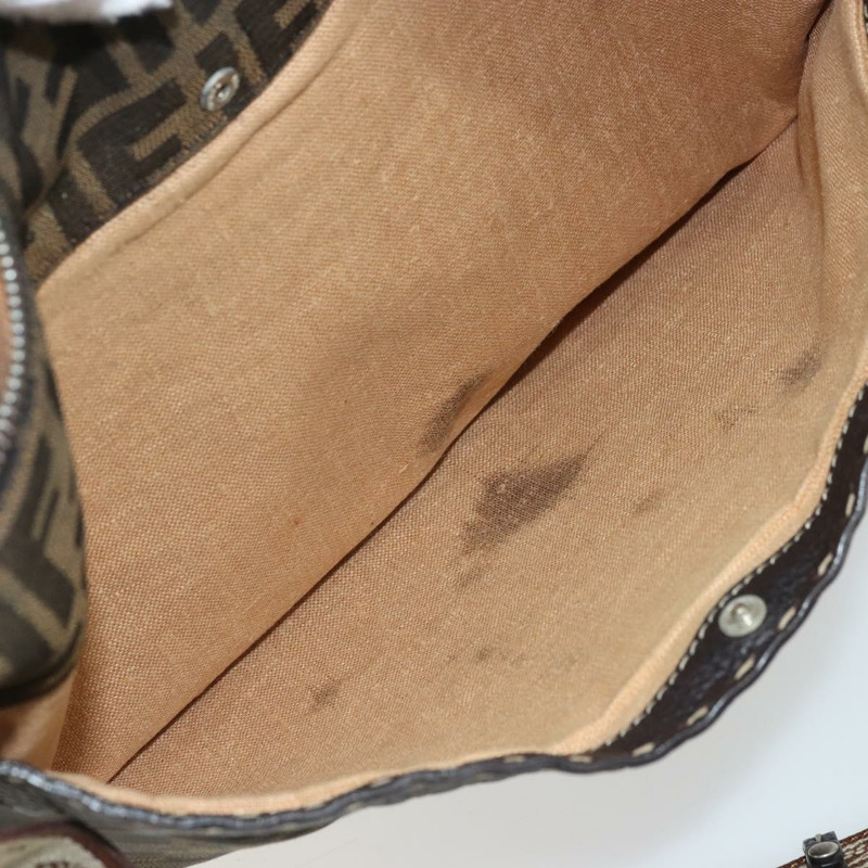 【日本直送】FENDI Zucca帆布Celeria單肩包 黑色棕色 正品 am11350A-10