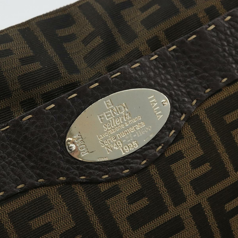 【日本直送】FENDI Zucca帆布Celeria單肩包 黑色棕色 正品 am11350A-17