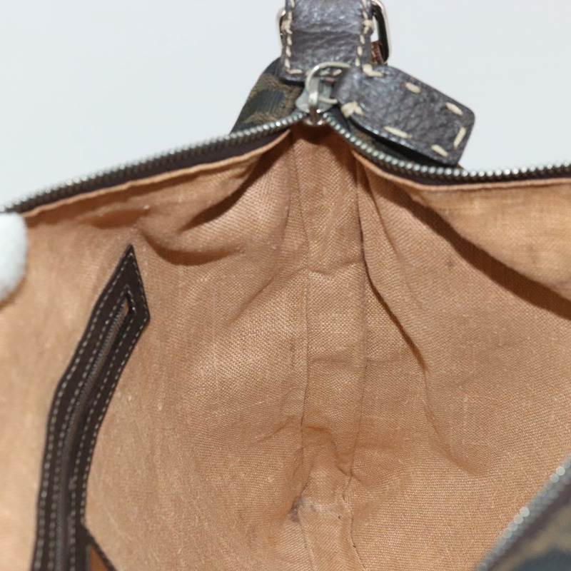 【日本直送】FENDI Zucca帆布Celeria單肩包 黑色棕色 正品 am11350A-19