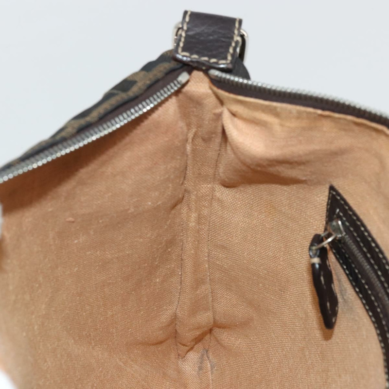 【日本直送】FENDI Zucca帆布Celeria單肩包 黑色棕色 正品 am11350A-20