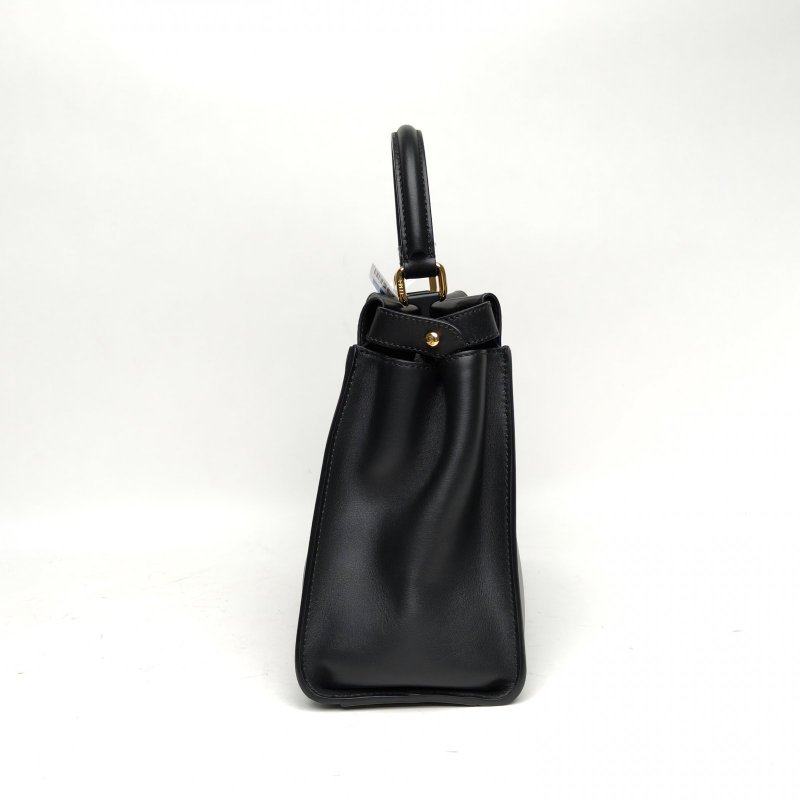 FENDI PEEKABOOREGULAR中號黑色牛皮肩背包-3