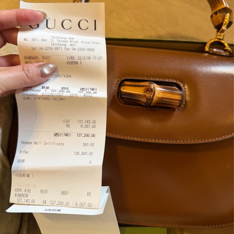 古馳Gucci 竹節手提肩背2用包-1