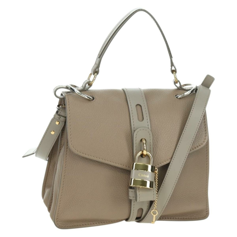 【日本直送】Chloe Abbey 手提包 皮革 兩用 米色 金 銀色 正品 yk20329A-0