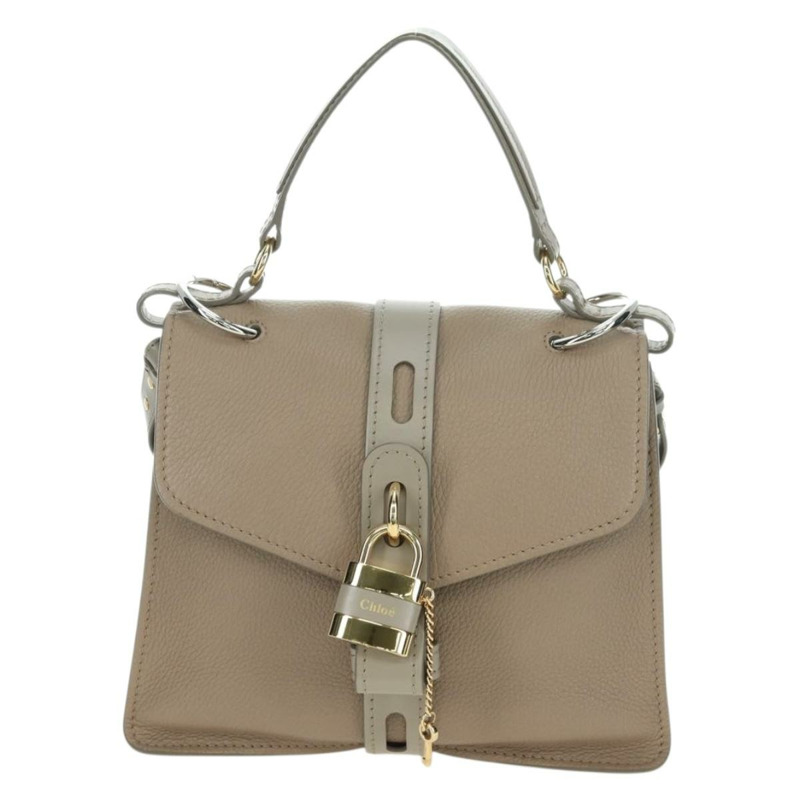 【日本直送】Chloe Abbey 手提包 皮革 兩用 米色 金 銀色 正品 yk20329A-12
