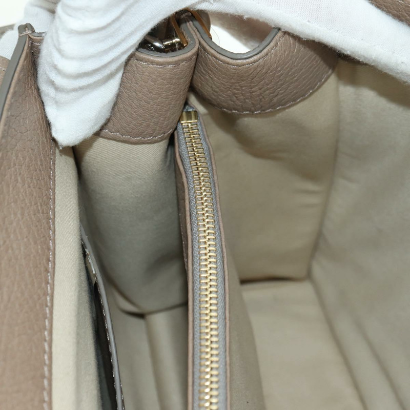 【日本直送】Chloe Abbey 手提包 皮革 兩用 米色 金 銀色 正品 yk20329A-22