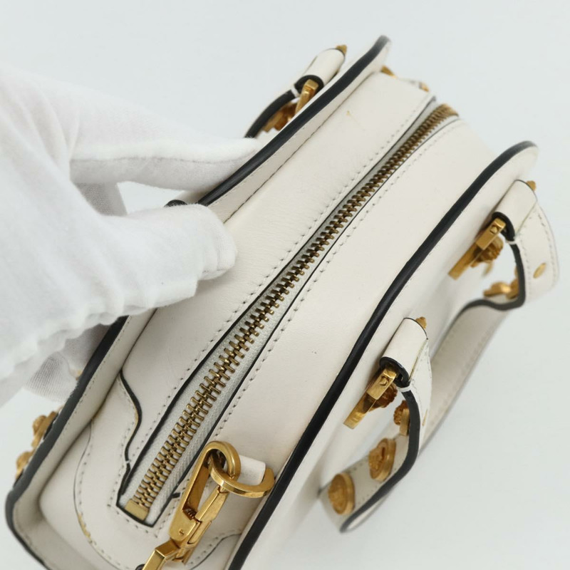 【日本直送】范思哲 (VERSACE) 手提包 皮革 兩用 白色 金色 正品 yk20316A-5