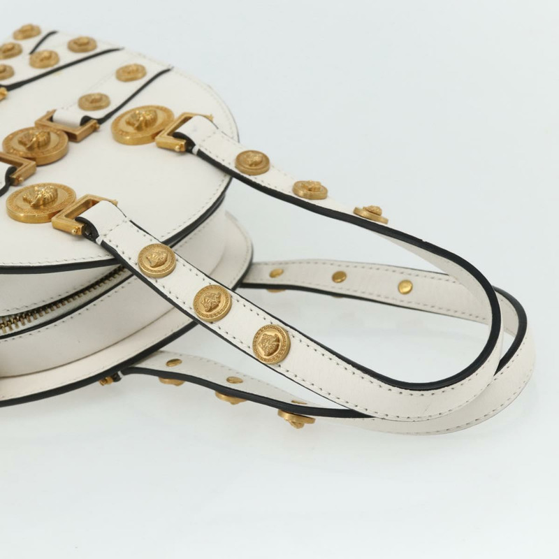 【日本直送】范思哲 (VERSACE) 手提包 皮革 兩用 白色 金色 正品 yk20316A-6