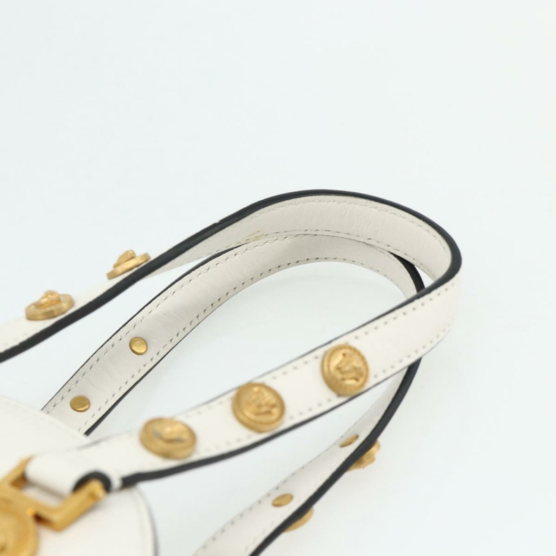 【日本直送】范思哲 (VERSACE) 手提包 皮革 兩用 白色 金色 正品 yk20316A-7