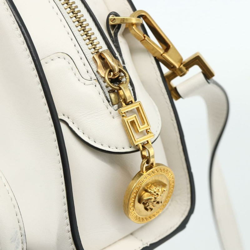 【日本直送】范思哲 (VERSACE) 手提包 皮革 兩用 白色 金色 正品 yk20316A-10