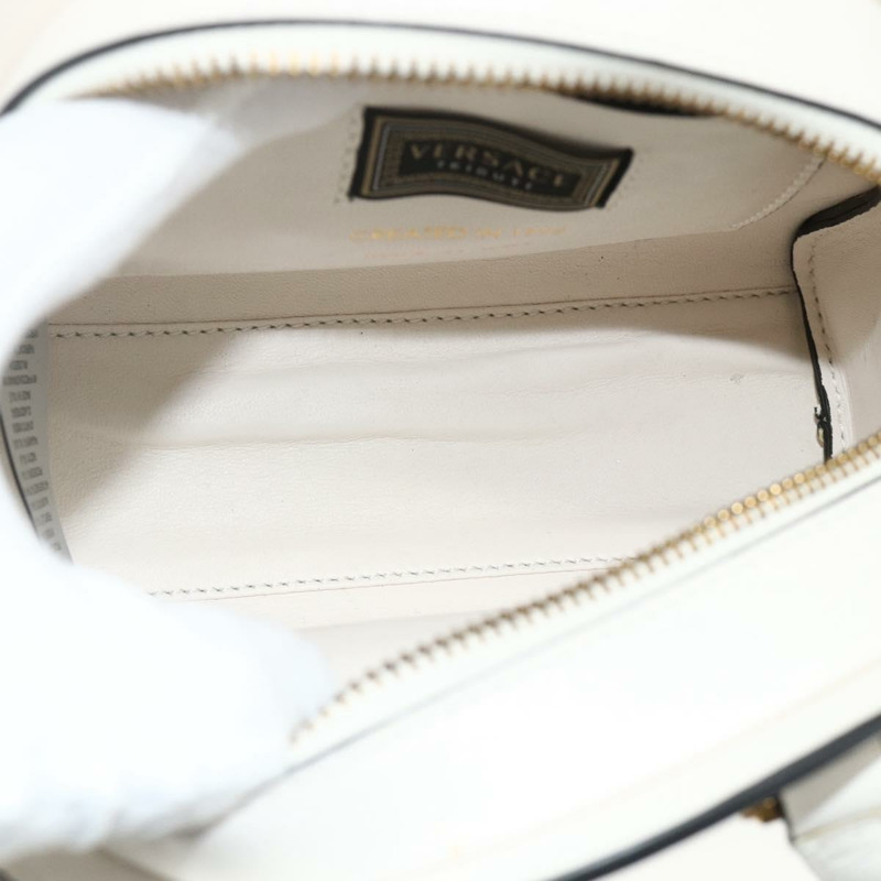 【日本直送】范思哲 (VERSACE) 手提包 皮革 兩用 白色 金色 正品 yk20316A-11