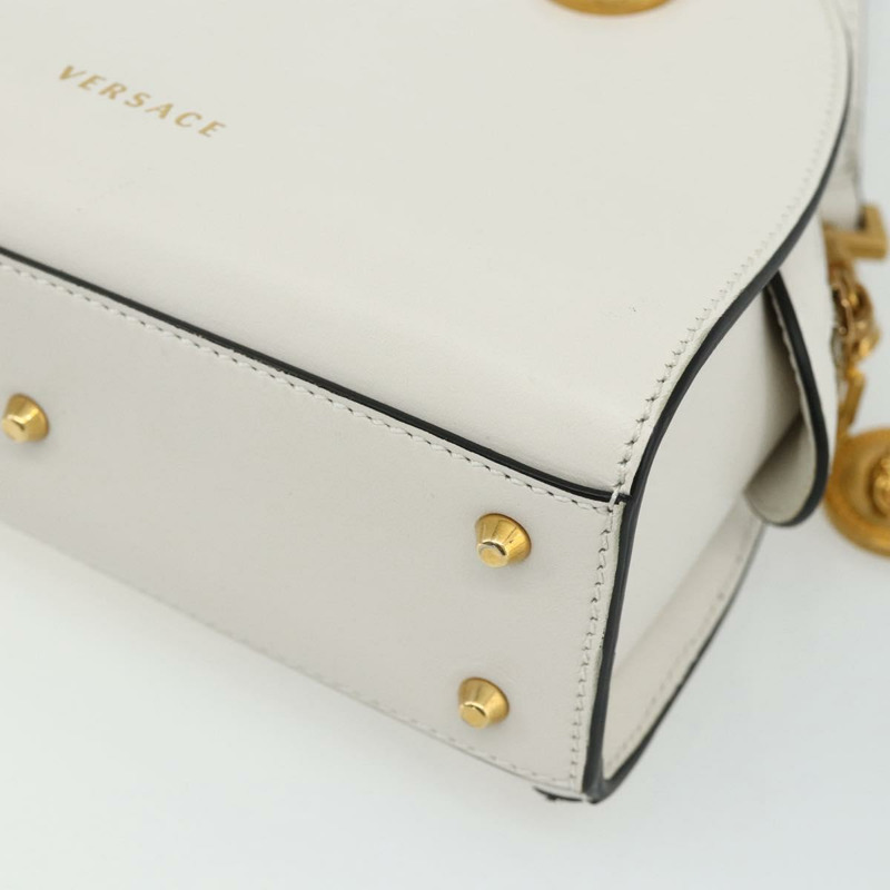 【日本直送】范思哲 (VERSACE) 手提包 皮革 兩用 白色 金色 正品 yk20316A-15