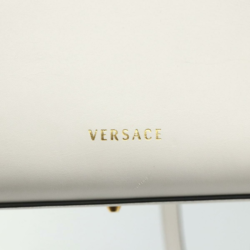 【日本直送】范思哲 (VERSACE) 手提包 皮革 兩用 白色 金色 正品 yk20316A-17
