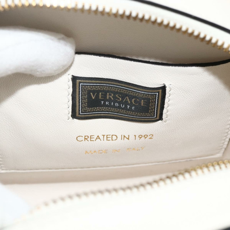 【日本直送】范思哲 (VERSACE) 手提包 皮革 兩用 白色 金色 正品 yk20316A-19