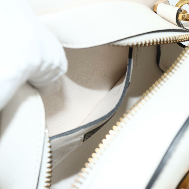 【日本直送】范思哲 (VERSACE) 手提包 皮革 兩用 白色 金色 正品 yk20316A-22