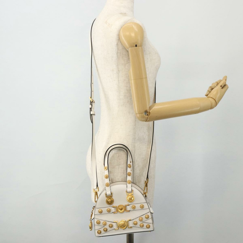 【日本直送】范思哲 (VERSACE) 手提包 皮革 兩用 白色 金色 正品 yk20316A-23