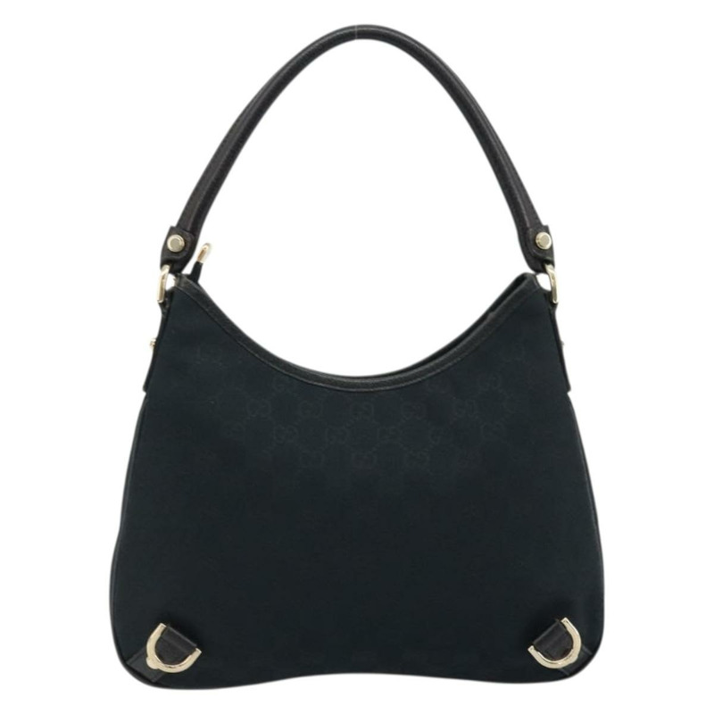 【日本直送】GUCCI Abbey GG帆布單肩包 黑色 金色 130738 正品 yk20293SAV-1