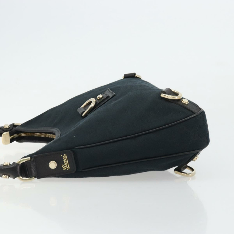 【日本直送】GUCCI Abbey GG帆布單肩包 黑色 金色 130738 正品 yk20293SAV-3