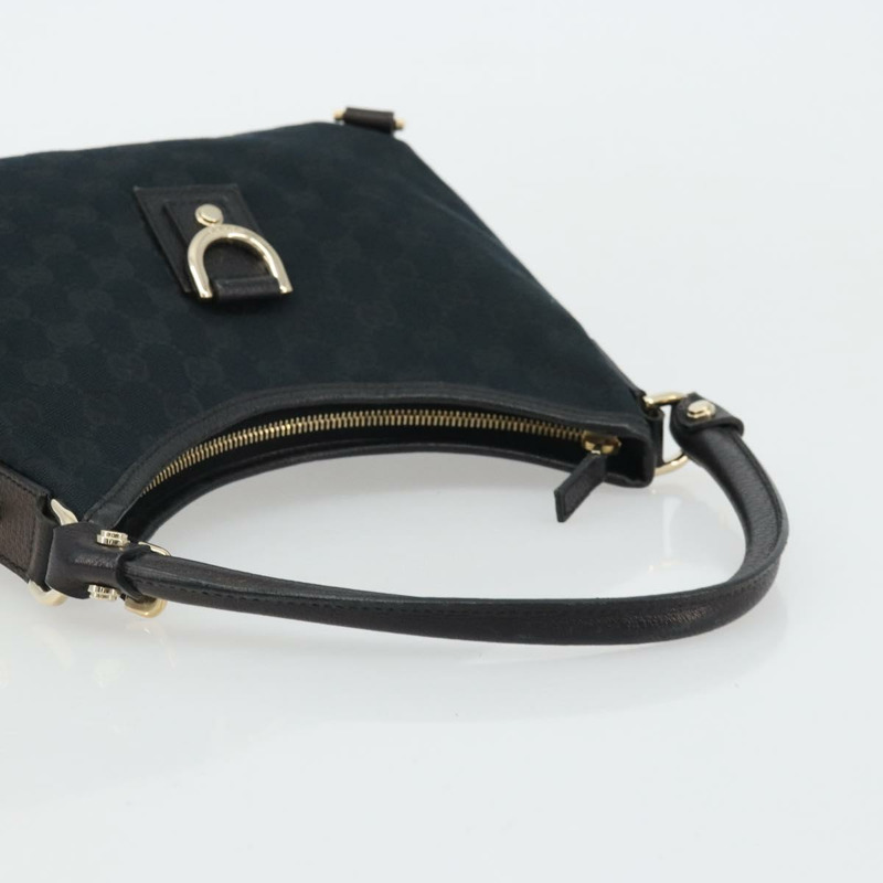 【日本直送】GUCCI Abbey GG帆布單肩包 黑色 金色 130738 正品 yk20293SAV-6