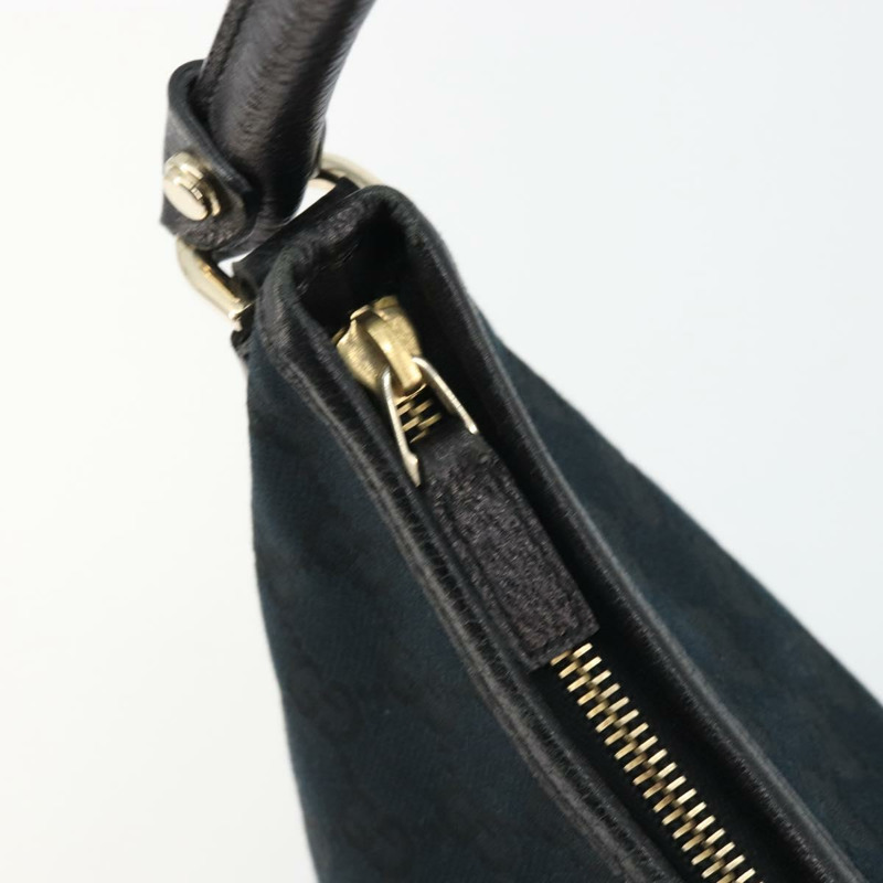 【日本直送】GUCCI Abbey GG帆布單肩包 黑色 金色 130738 正品 yk20293SAV-8