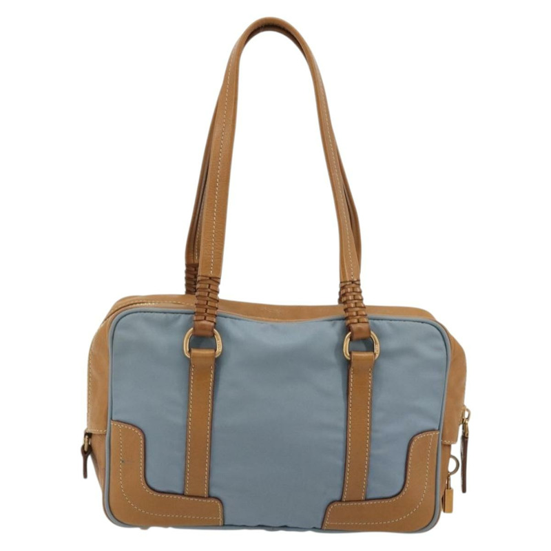 【日本直送】PRADA 尼龍藍金肩包 正品 yk20298A-1