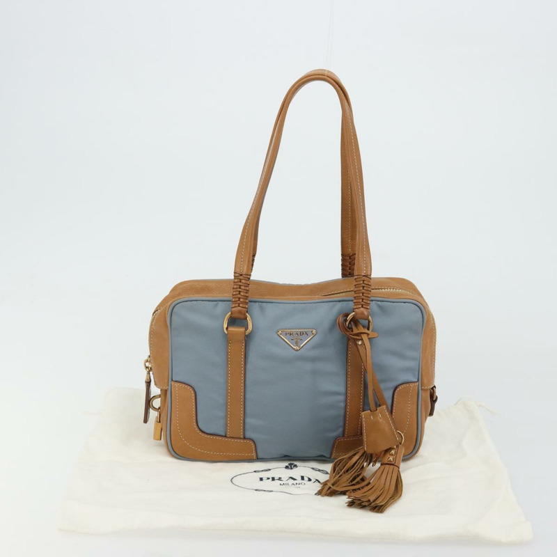 【日本直送】PRADA 尼龍藍金肩包 正品 yk20298A-11