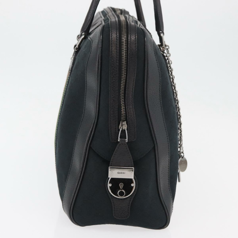 【日本直送】GUCCI GG帆布織帶雪莉系列手提包 黑色 銀色 紅色 145997 正品 ka3881A-3