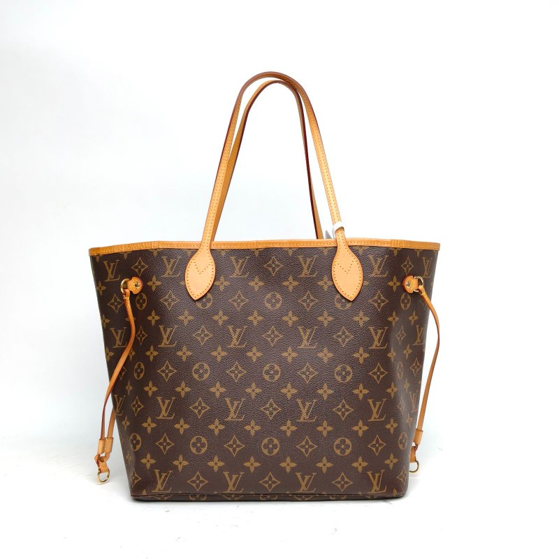 LOUIS VUITTON Neverfull中號配子袋老花PVC金扣2016肩背包-2