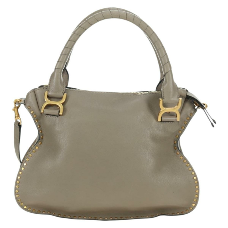 【日本直送】Chloe Marcie 手提包 皮革 兩用 米色 金色 正品 yk20325SAV-1