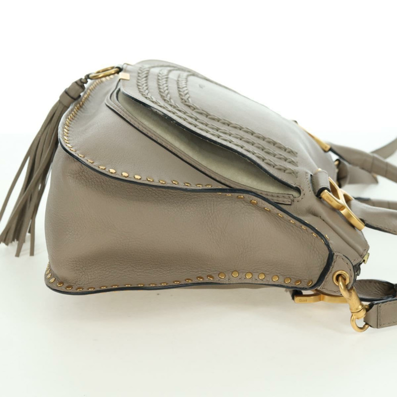 【日本直送】Chloe Marcie 手提包 皮革 兩用 米色 金色 正品 yk20325SAV-3