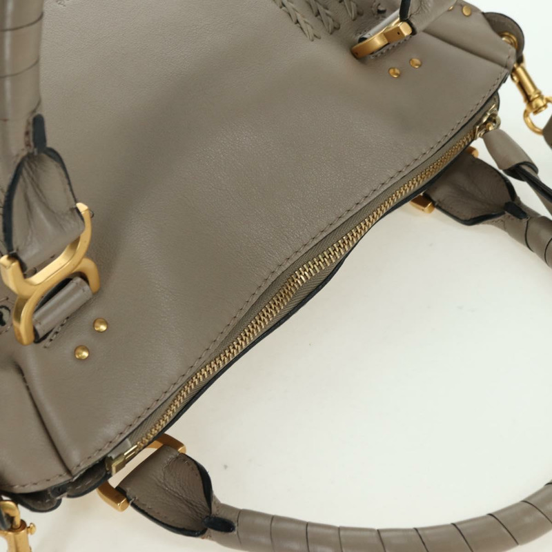 【日本直送】Chloe Marcie 手提包 皮革 兩用 米色 金色 正品 yk20325SAV-5