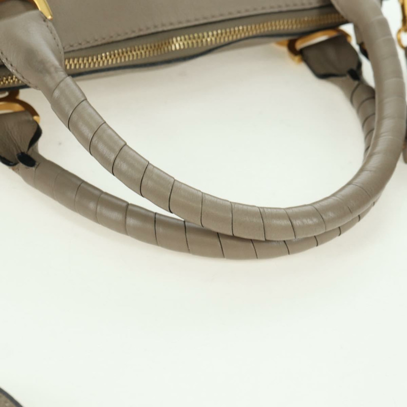 【日本直送】Chloe Marcie 手提包 皮革 兩用 米色 金色 正品 yk20325SAV-6