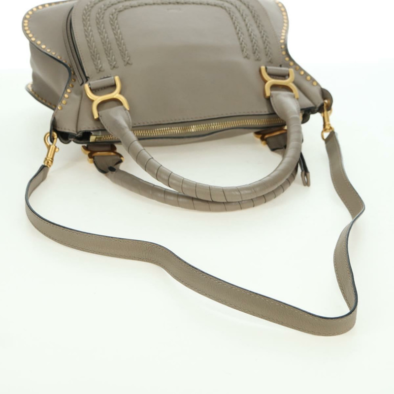 【日本直送】Chloe Marcie 手提包 皮革 兩用 米色 金色 正品 yk20325SAV-7