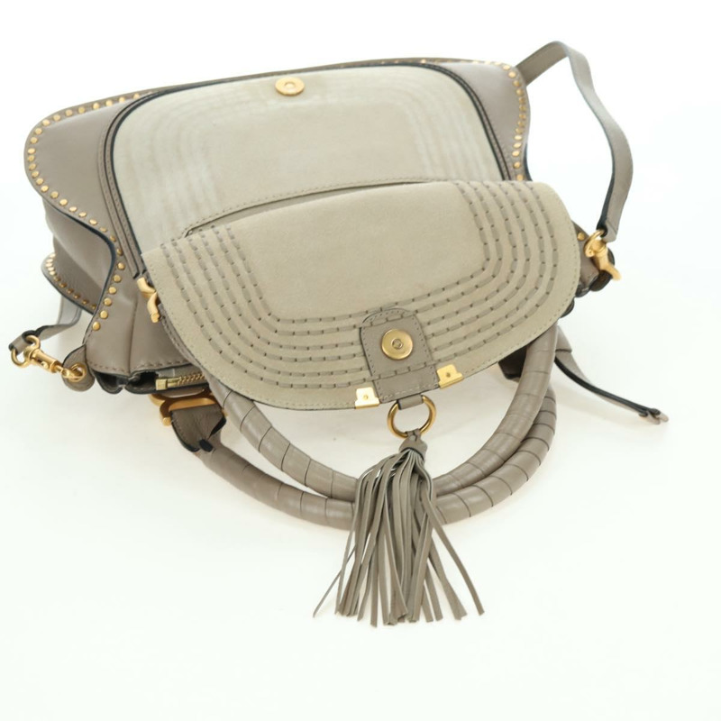 【日本直送】Chloe Marcie 手提包 皮革 兩用 米色 金色 正品 yk20325SAV-20