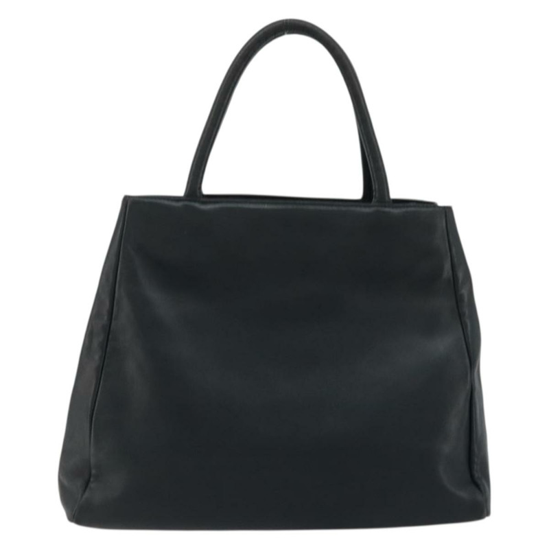 【日本直送】PRADA 手提包 皮革 海軍藍 銀色 正品 yk20275A-1