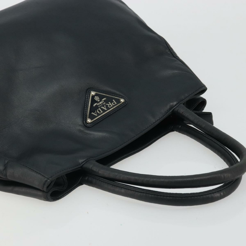 【日本直送】PRADA 手提包 皮革 海軍藍 銀色 正品 yk20275A-5