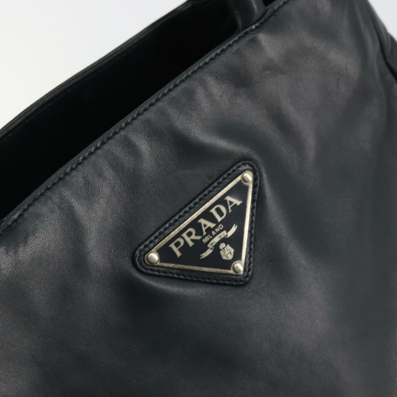 【日本直送】PRADA 手提包 皮革 海軍藍 銀色 正品 yk20275A-16
