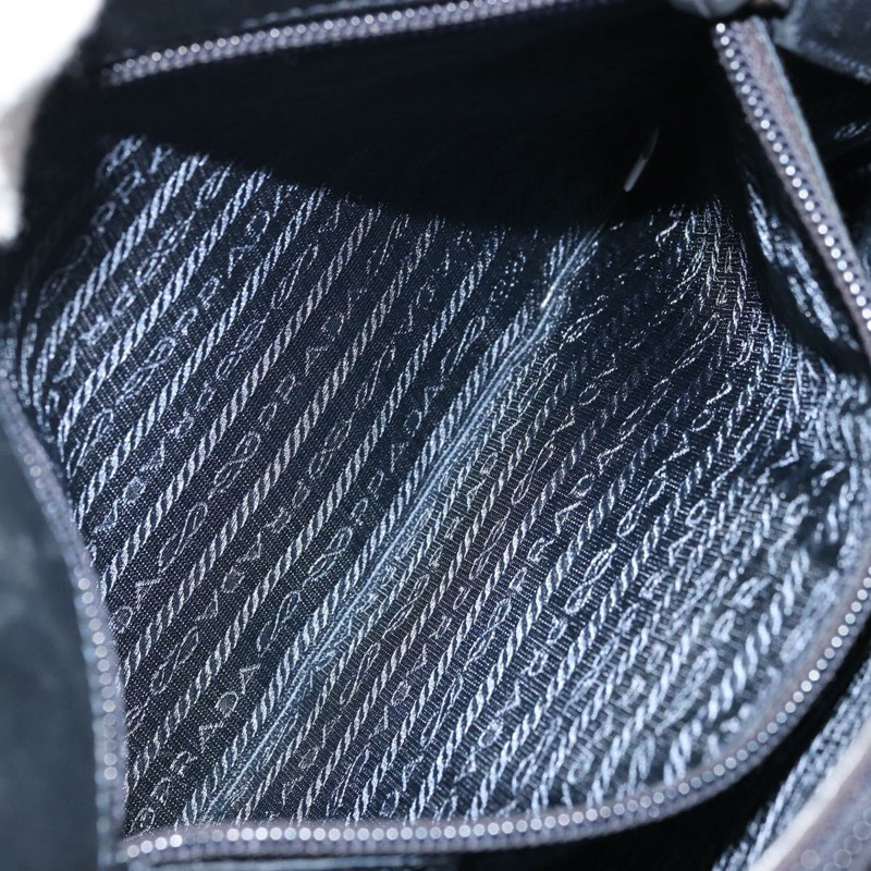 【日本直送】PRADA 手提包 皮革 海軍藍 銀色 正品 yk20275A-21