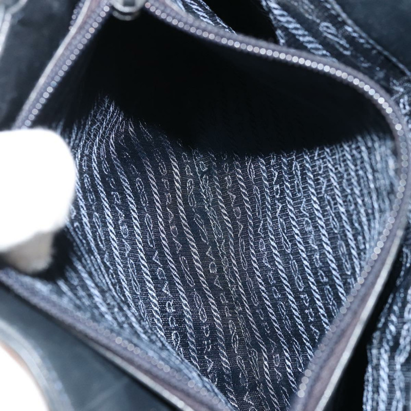 【日本直送】PRADA 手提包 皮革 海軍藍 銀色 正品 yk20275A-23