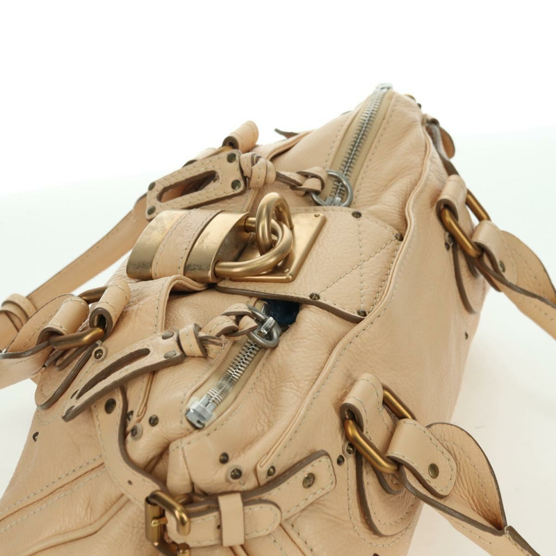 【日本直送】Chloe Paddington 手提包 皮革 米色 金色銀色 正品 am11351SAV-5
