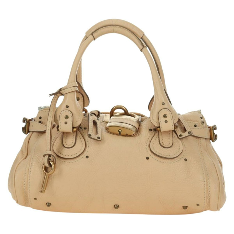 【日本直送】Chloe Paddington 手提包 皮革 米色 金色銀色 正品 am11351SAV-12