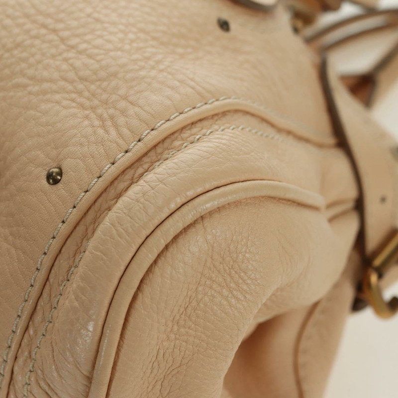 【日本直送】Chloe Paddington 手提包 皮革 米色 金色銀色 正品 am11351SAV-14