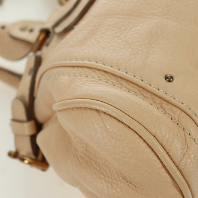 【日本直送】Chloe Paddington 手提包 皮革 米色 金色銀色 正品 am11351SAV-15